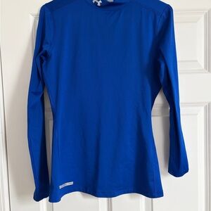 Under Armour Women's ColdGear Fitted Long Sleeve Mock Shirt Royal Sz M